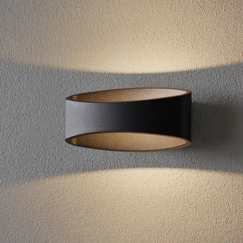 Nástěnná svítidla Maytoni LED nástěnné světlo Trame, oválný tvar v černé