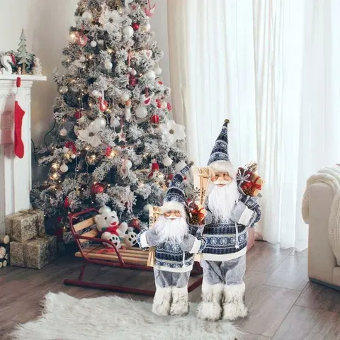 Vánoční dekorace Krásná dekorační vánoční figurka Santa Clause 46 cm