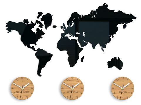 Nalepovací hodiny ModernClock 3D nalepovací hodiny Earth černé
