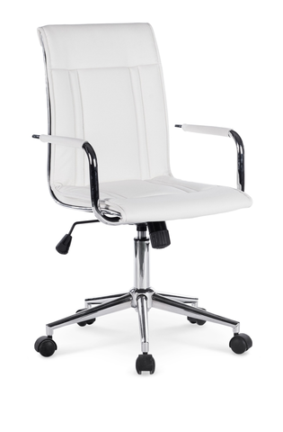 Kancelářské židle Kancelářské křeslo MAUWANG 2, bílá ekokůže