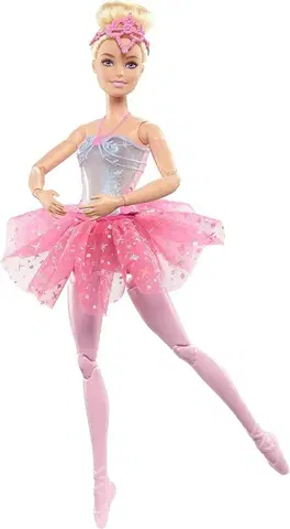 Hračky panenky MATTEL - Barbie Svítící magická baletka s růžovou sukní
