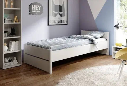 Postele ArtAdrk Jednolůžková postel MARCELLO | 90 x 200 cm Provedení: bez úložného prostoru