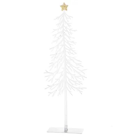 Vánoční dekorace Vánoční kovová dekorace Tree with star, 8 x 25 x 3,5 cm