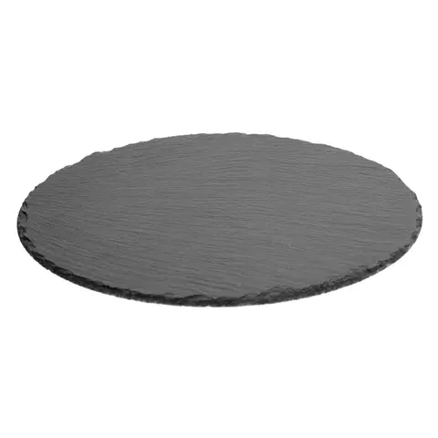 Prkénka a krájecí desky DekorStyle Břidlicový talíř 28 cm černý
