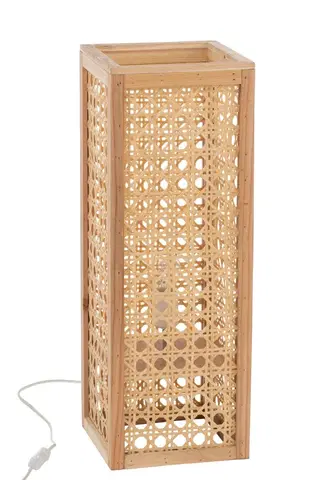 Lampy Přírodní bambusová stolní lampa Rectan - 23*23*65cm J-Line by Jolipa 92267