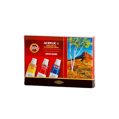 Hračky KOH-I-NOOR - Barvy akrylové 6 barev x 16 ml