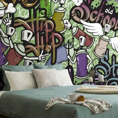 Samolepící tapety Samolepící tapeta veselý street art v zeleném