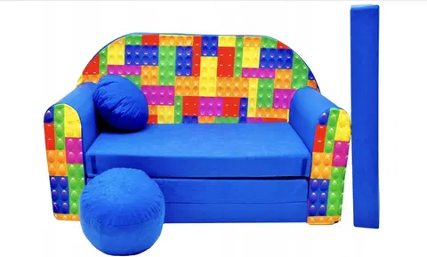 Dětské sedačky Dětská rozkládací pohovka 98 x 170 cm Lego