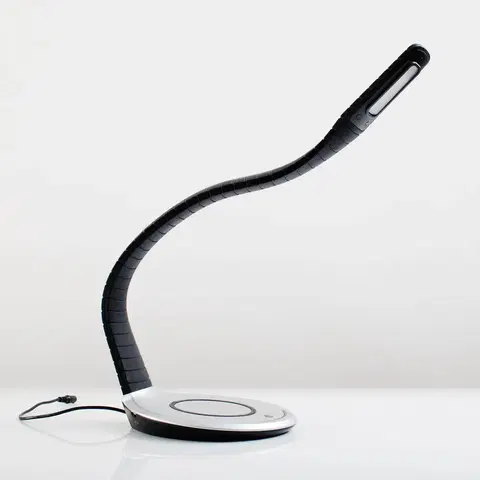 Stolní lampy kancelářské Trae Stolní lampa TRAE Luni LED, Qi, 5 000 K černá
