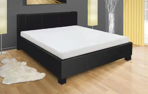 Postele Kasvo postel FANNY 180 cm vč. roštu a ÚP ekokůže černá