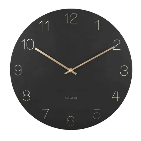Hodiny Karlsson 5762BK designové nástěnné hodiny, pr. 40 cm