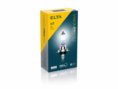 Autožárovky ELTA H7 VisionPro +150% 55W 12V Px26d sada 2ks