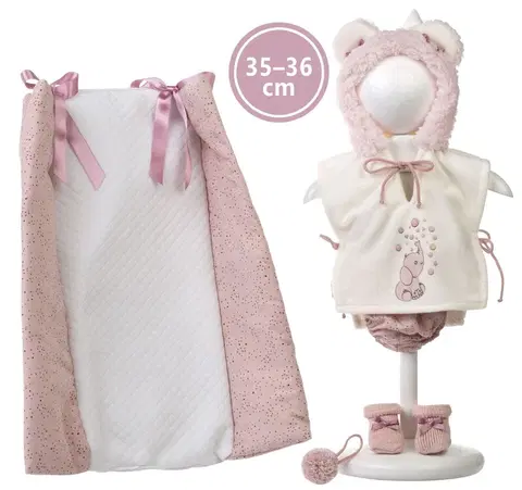 Hračky panenky LLORENS - M635-44 obleček pro panenku miminko NEW BORN velikosti 35-36 cm