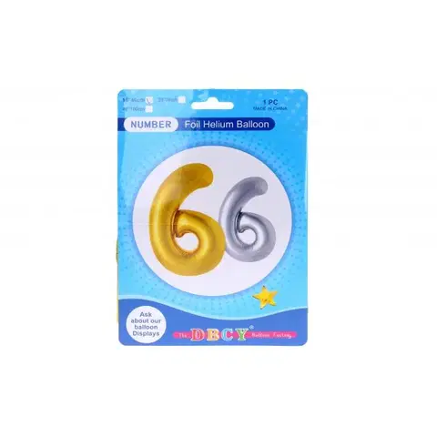 Hračky WIKY - Balonky nafukovací ve tvaru čísla 6
