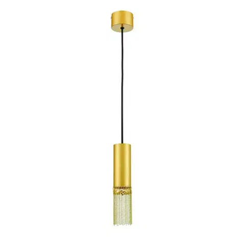 Moderní závěsná svítidla ACA Lighting závěsné svítidlo 1XGU10 DOHA zlatá kov IP20 D6XD8XH150CM YL22291PSG
