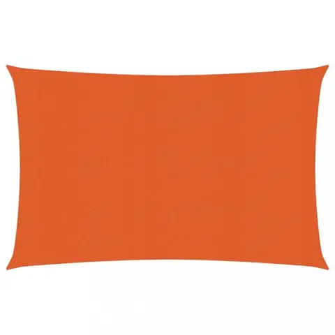 Stínící textilie Stínící plachta obdélníková HDPE 3,5 x 4,5 m Dekorhome Oranžová