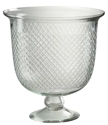 Dekorativní vázy Transparentní skleněná váza na noze Juno - Ø30*31 cm J-Line by Jolipa 32220