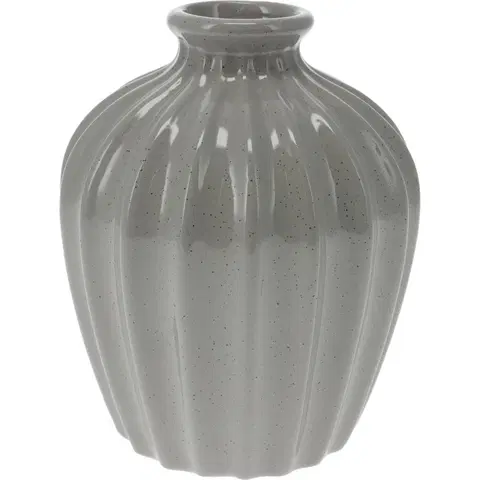 Vázy keramické Porcelánová váza Sevila, 11,5 x 15 cm, šedá