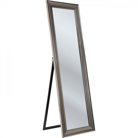 Stojací zrcadla KARE Design Stojací zrcadlo s rámem  Silver 180x55cm