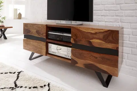 TV stolky TV stolek ATLAS Dekorhome Sheeshamové dřevo