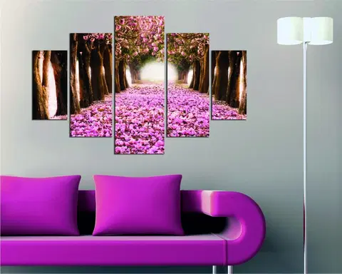 Obrazy Hanah Home Vícedílný obraz Alej Stromů 92 x 56 cm