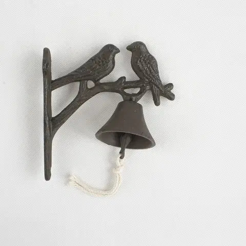 Bytové dekorace Litinový zvonek Ptáčci, 18,5 cm