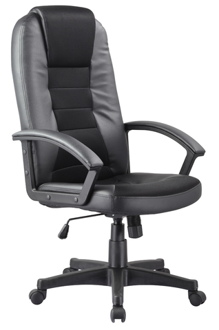 Kancelářské židle Kancelářské křeslo ARIOGALA, černá ekokůže/černá látka