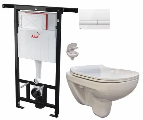 WC sedátka ALCADRAIN Jádromodul s tlačítkem M1710 AM102/1120 M1710 EG1