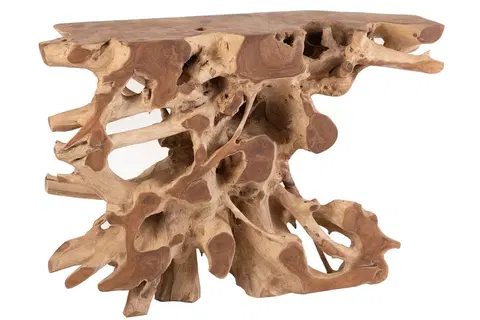 Konferenční stolky Přírodní konzolový stůl z teakového dřeva Raoul teak - 121*40*81cm J-Line by Jolipa 20979
