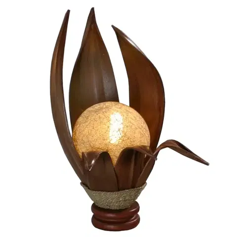 Stolní lampy Woru Karima stolní lampa z tvrzených kokosových listů