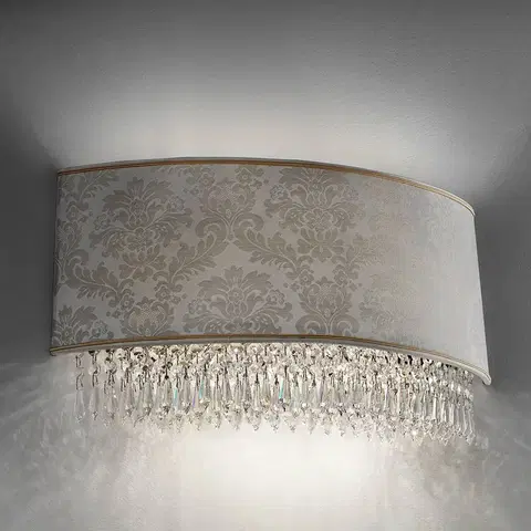 Nástěnná svítidla Masiero Nástěnné svítidlo Glassé A4 s damaškovým stínidlem