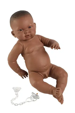 Hračky panenky LLORENS - 45003 NEW BORN CHLAPEK - realistické miminko s celovinylovým tělem