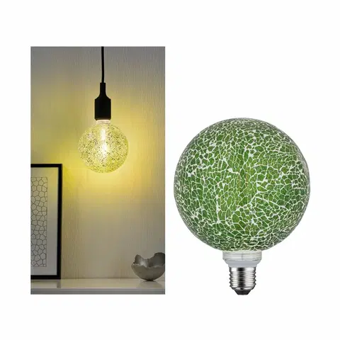 LED žárovky PAULMANN LED G125 E27 Miracle Mosaic zelená 2700K stmívatelné 287.47