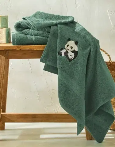 Ručníky Froté sada koupelnového textilu s výšivkou pandy
