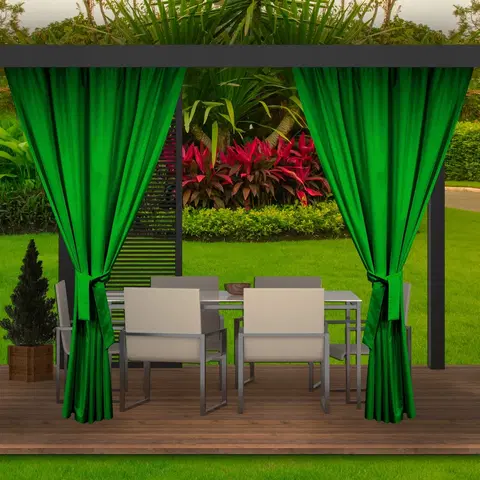Závěsy do altánku Unikátní výrazně zelené závěsy do zahradních teras a altánků 155 x 240 cm