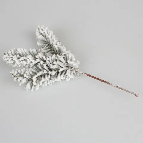 Vánoční dekorace Zasněžená umělá větvička ,18 x 30 cm