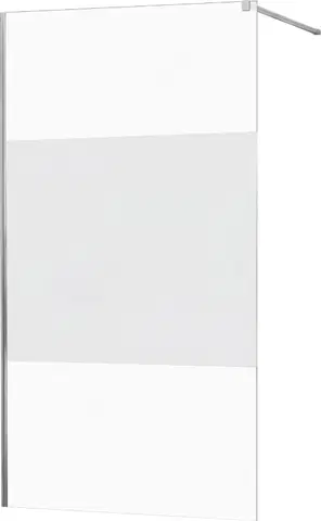 Sprchové zástěny MEXEN/S KIOTO Sprchová zástěna WALK-IN 140x200 cm 8 mm, chrom, Transparent/matné sklo 800-140-101-01-35