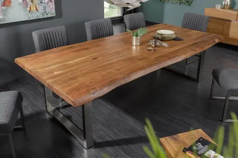 Jídelní stoly LuxD Designový jídelní stůl Massive Honey 240cm akácie