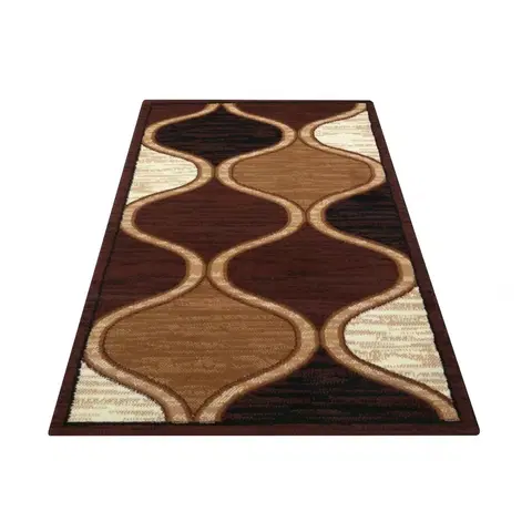 Moderní koberce Elegantní koberec v odstínech hnědé Šířka: 60 cm | Délka: 100 cm