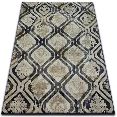 Koberce a koberečky Dywany Lusczow Kusový koberec DROP JASMINE 031 mlha / tmavě modrý, velikost 133x190
