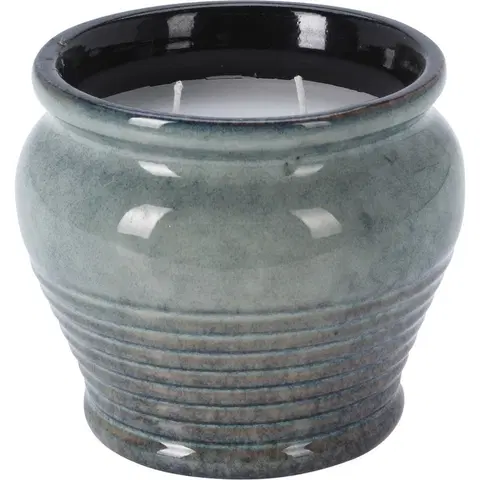 Repelentní svíčky Repelentní svíčka Citronela, 12,3 x 10,5 x 12,3 cm, keramika modrá