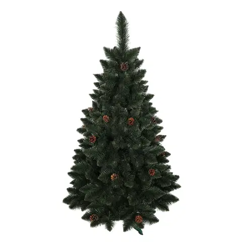 Vánoční stromky Luxusní vánoční stromeček borovice se šiškami 150 cm