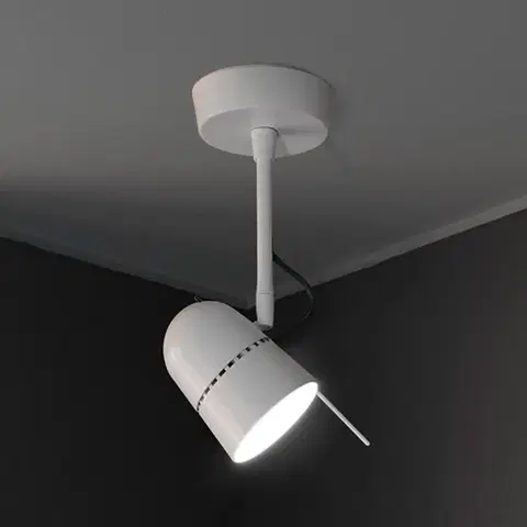 Bodová světla Luceplan Luceplan Counterbalance LED nástěnný spot, bílá