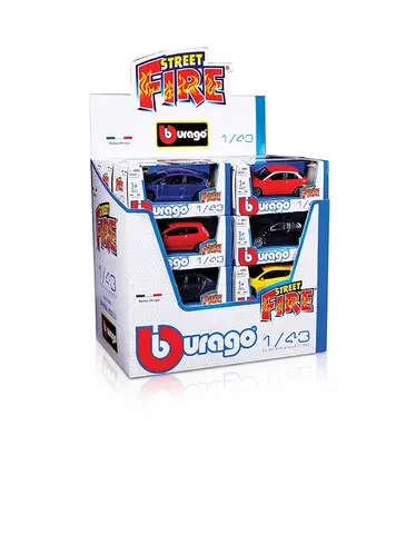 Hračky BBURAGO - 1:43 STREET FIRE DISPENSER 24 KS, Mix Produktů