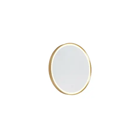 Nastenna svitidla Kulaté koupelnové zrcadlo zlaté 50 cm vč. LED s dotykovým stmívačem - Miral