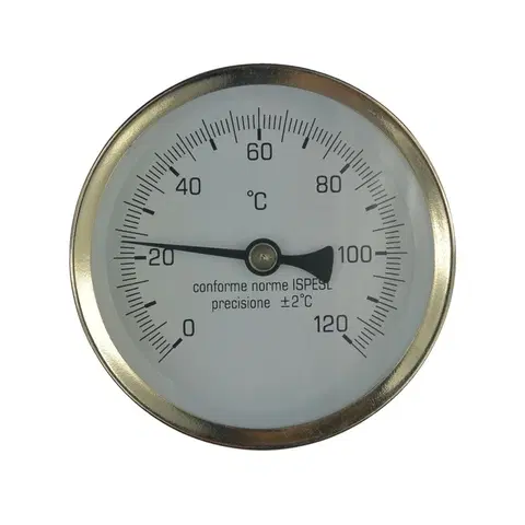Koupelna MEREO Teploměr bimetalový DN 100, 0 120 °C, zadní vývod 1/2", jímka 100 mm PR3055