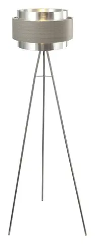Moderní stojací lampy Rabalux stojací lampa Basil E27 1x MAX 40W saténová chromová 5385
