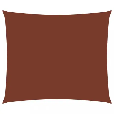 Stínící textilie Stínící plachta obdélníková 4 x 5 m oxfordská látka Dekorhome Cihlová