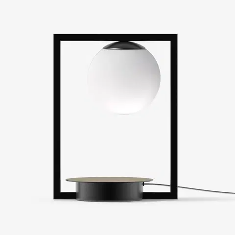 Designové stolní lampy LUCIS stolní svítidlo PALA 5,8W LED 4000K sklo černá opál LR.L2.P1.45M