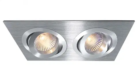 24V Light Impressions Kapego stropní vestavné svítidlo 12V AC/DC GU5.3 / MR16 2x max. 50,00 W 175 mm stříbrná 111821